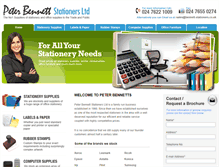 Tablet Screenshot of bennett-stationers.co.uk